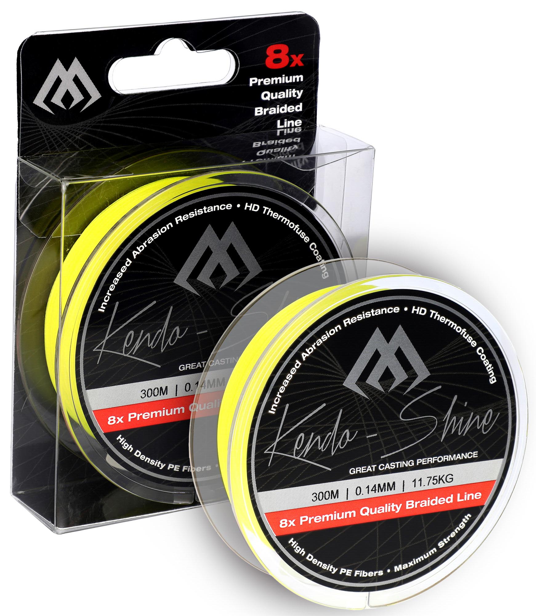 Mikado – PLECIONKA – KENDO SHINE – 0.14mm/11.75kg/300m – FLUO ŻÓŁTA – op.1szp.