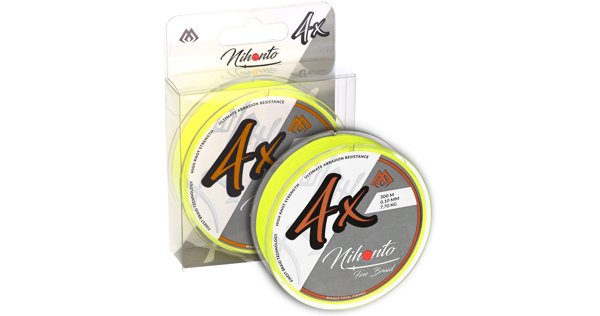 Mikado – PLECIONKA – NIHONTO FINE BRAID – 0.06mm/3.25kg/300m – FLUO ŻÓŁTA – op.1szp.