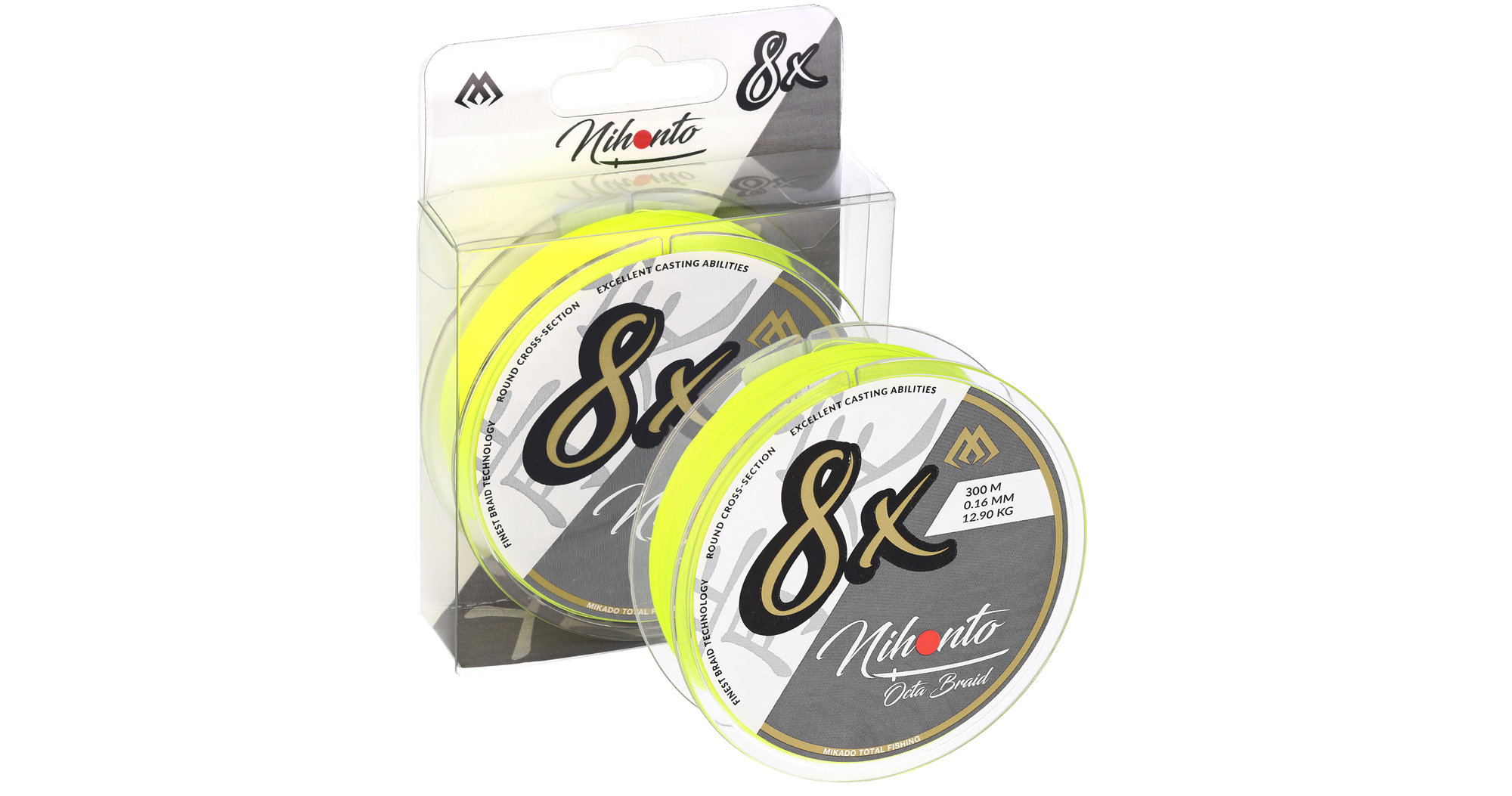 Mikado – PLECIONKA – NIHONTO OCTA BRAID – 0.08mm/5.15kg/300m – FLUO – op.1szp.