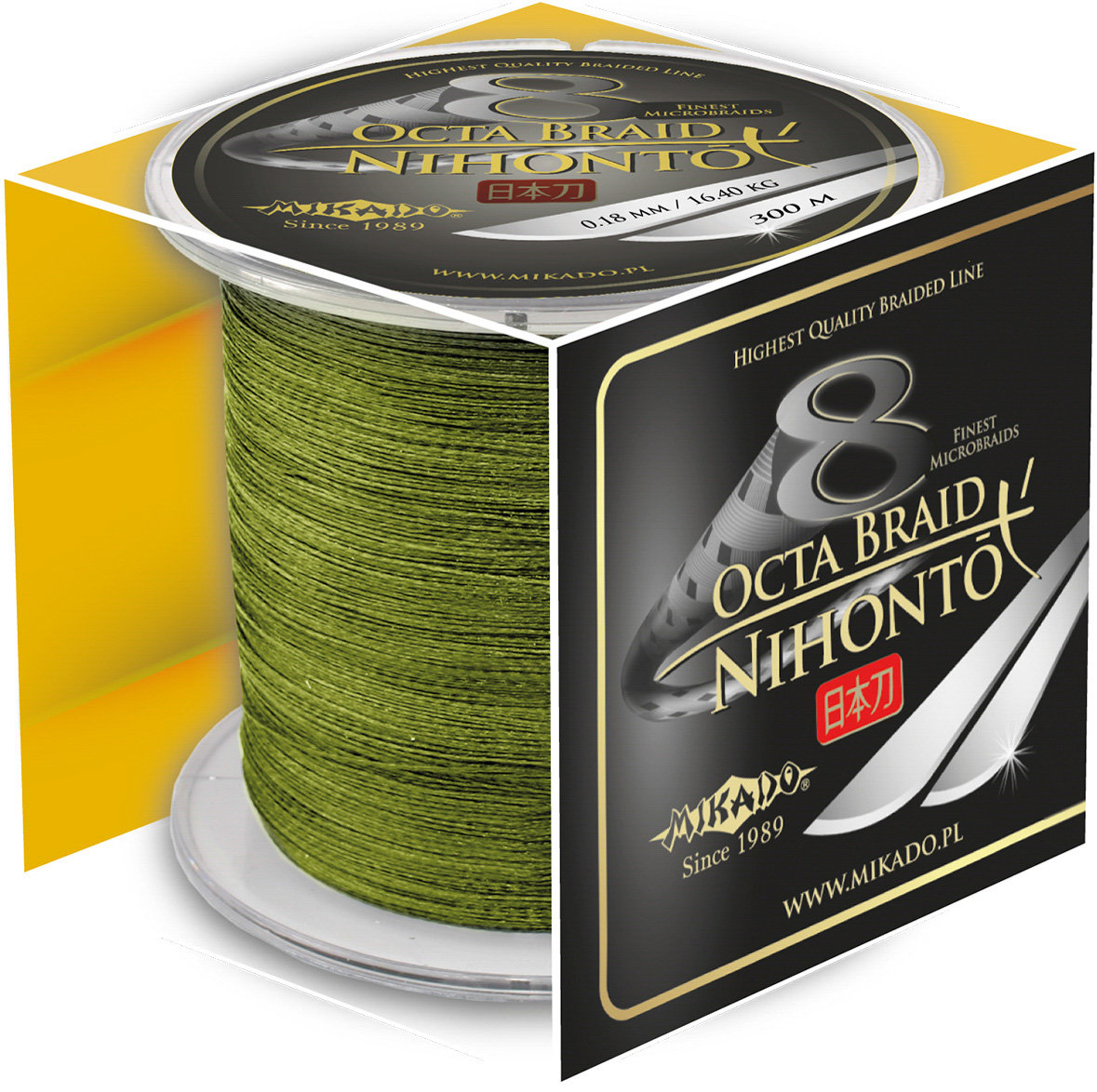 Mikado – PLECIONKA – NIHONTO OCTA BRAID – 0.08mm/5.15kg/300m – ZIELONA – op.1szp.