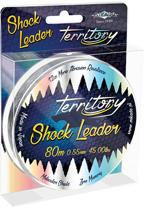 Mikado – PRZYPON STRZAŁOWY – TERRITORY SHOCK LEADER 45lbs/0.55mm/80m – TRANSPARENTNY – op.1szp.