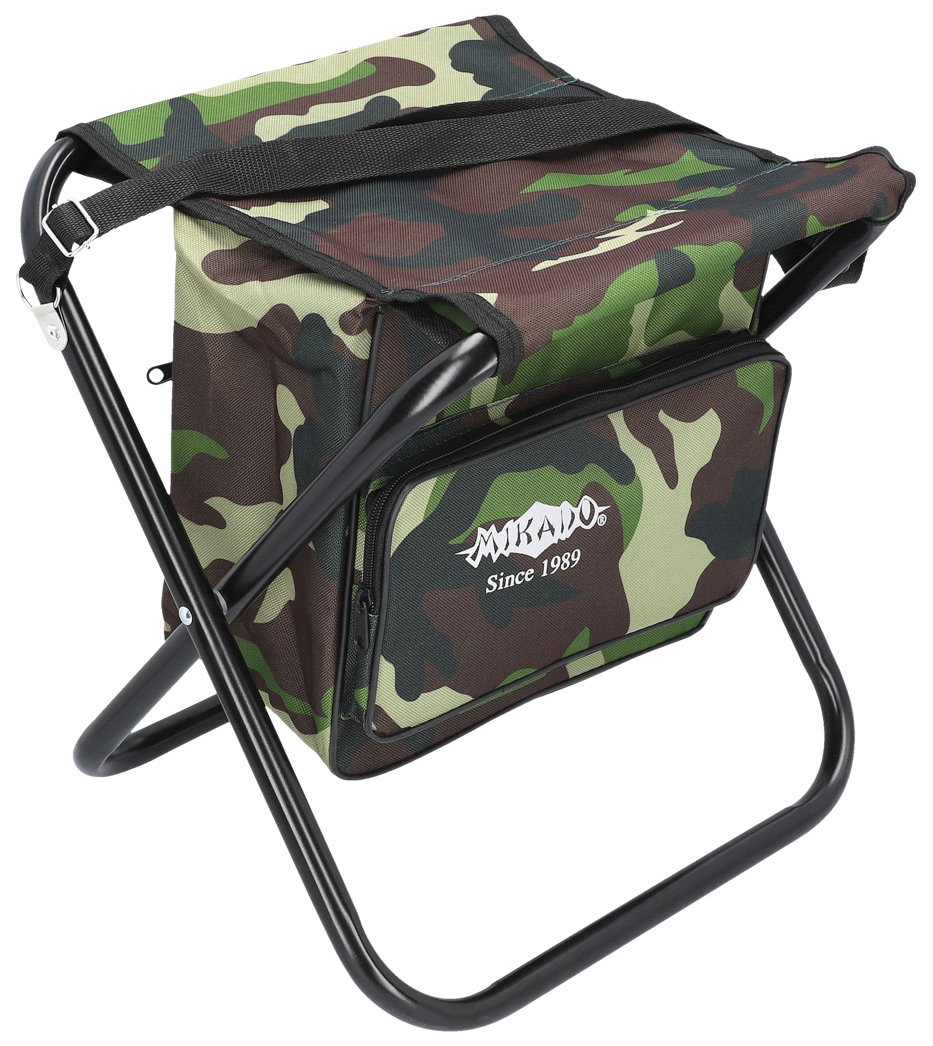 Mikado – STOŁEK – SKŁADANY Z TORBĄ (max w. 100kg) (40x38x31cm) – CAMO – op.1szt.