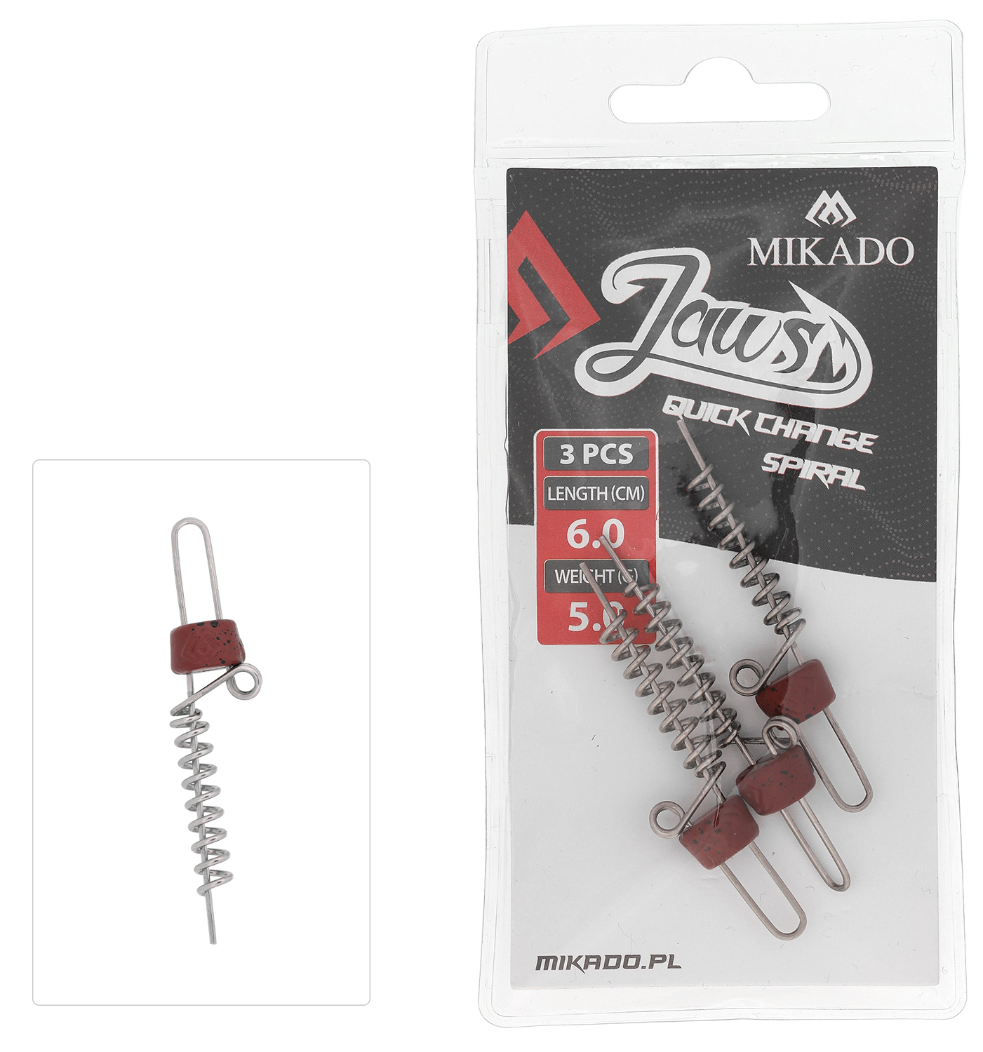 Mikado – WKRĘT – DO PRZYNĘT – JAWS QUICK CHANGE SPIRAL – 10gr – 6cm – op.3szt.