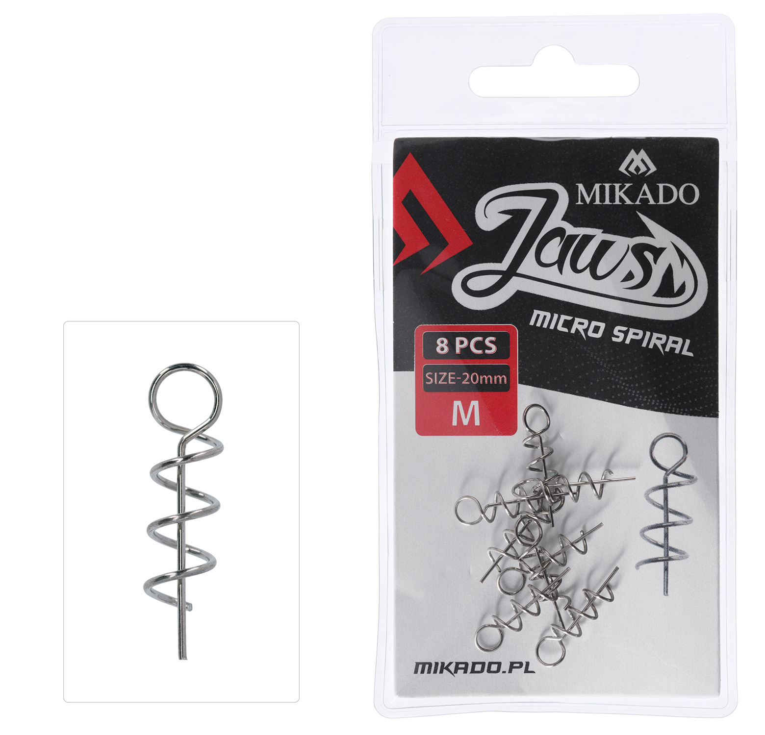 Mikado – WKRĘT – DO PRZYNĘT MIĘKKICH JAWS MICRO SPIRAL M – 20mm – op.8szt.