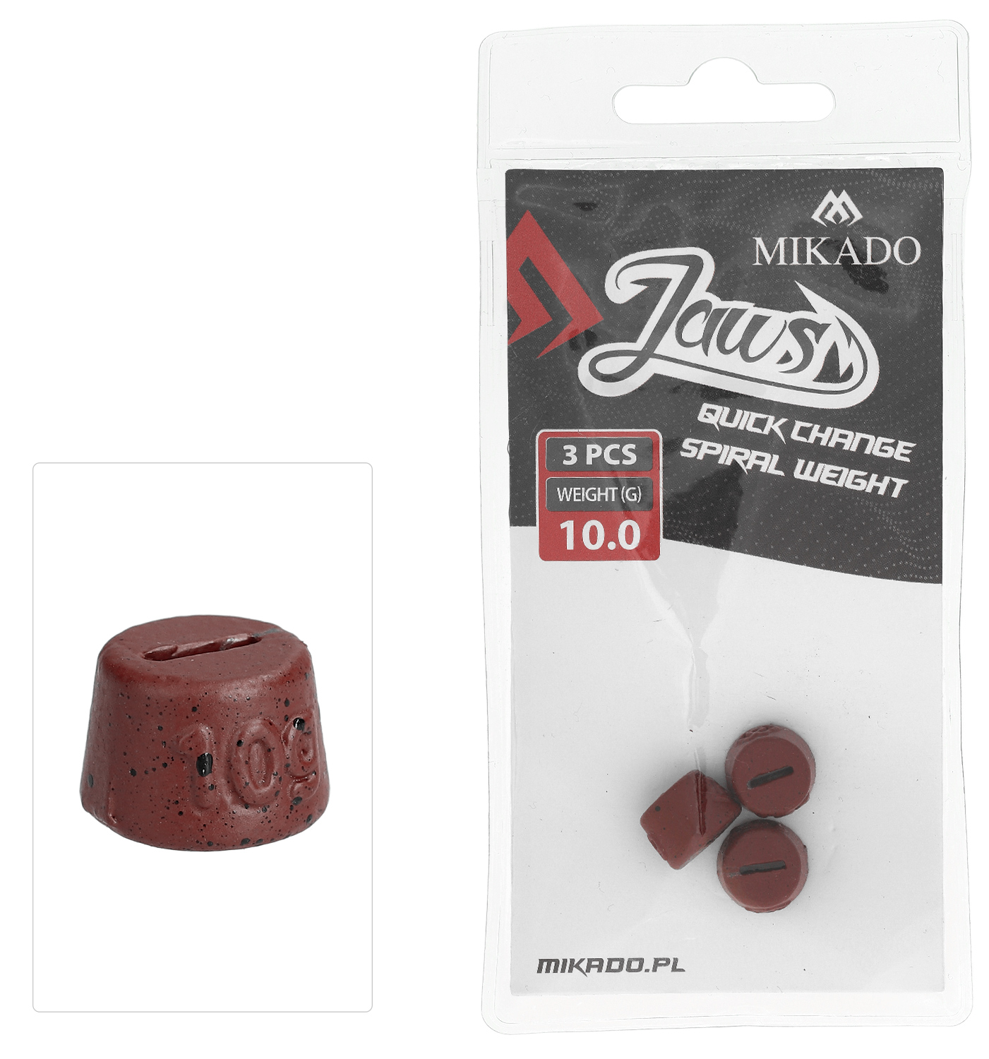 Mikado – WYMIENNE OBCIĄŻENIE – DO WKRĘTÓW – JAWS QUICK CHANGE SPIRAL – 10gr – op.3szt.