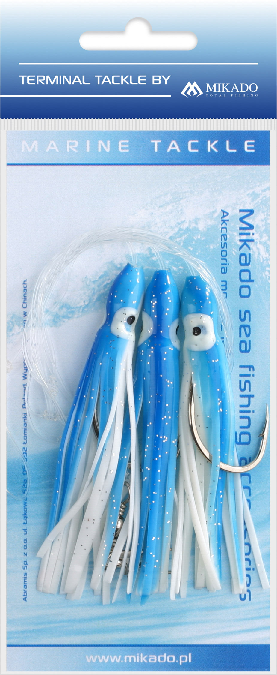 Mikado – ZESTAW MORSKI – OCTOPUS RIG 10cm – hak: 3×7/0 – NIESBISKO BIAŁY – op.1kpl.