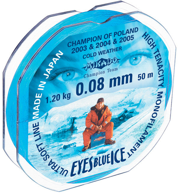 Mikado – ŻYŁKA – EYES BLUE ICE – 0.08mm/1.20kg/25m – op.10szp.