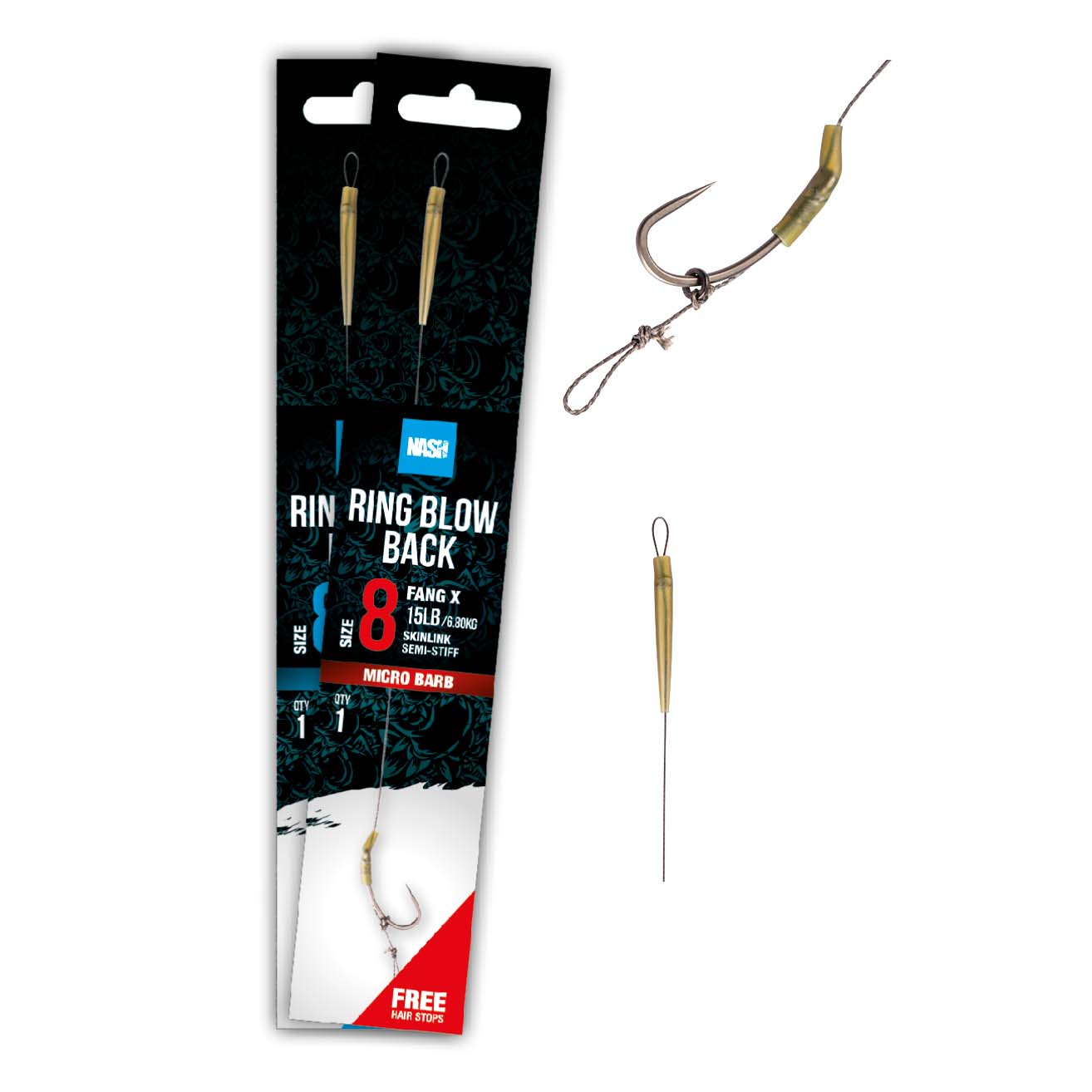 Nash Ring Blow Back Rig Size 4 Barbless – T6432