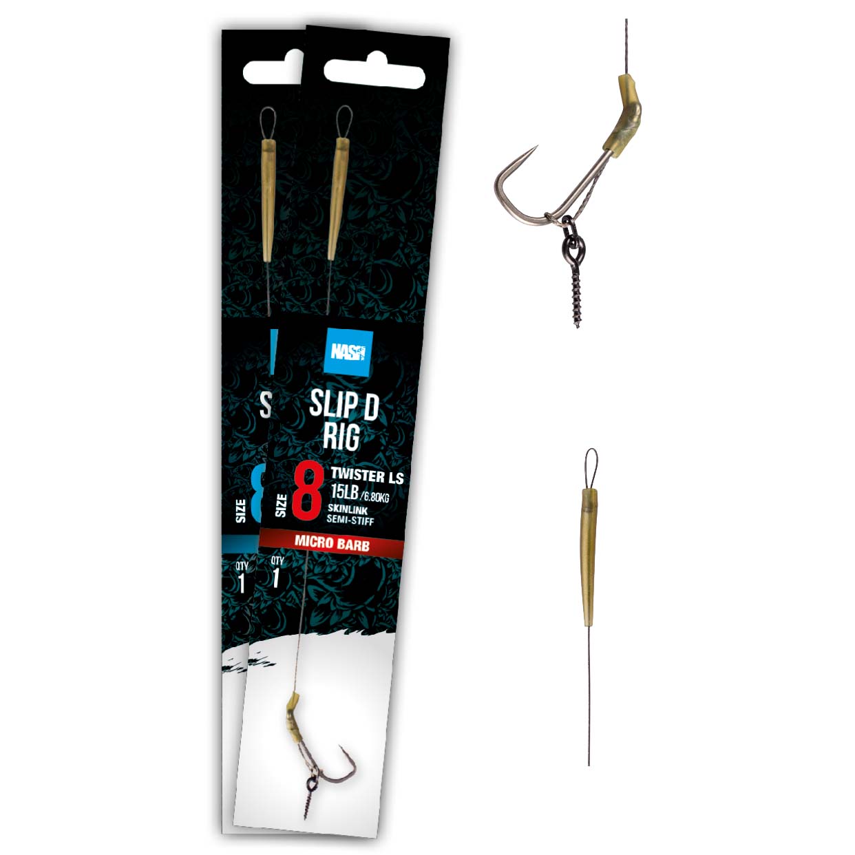 Nash Slip D Rig Size 4 Barbless – T6411