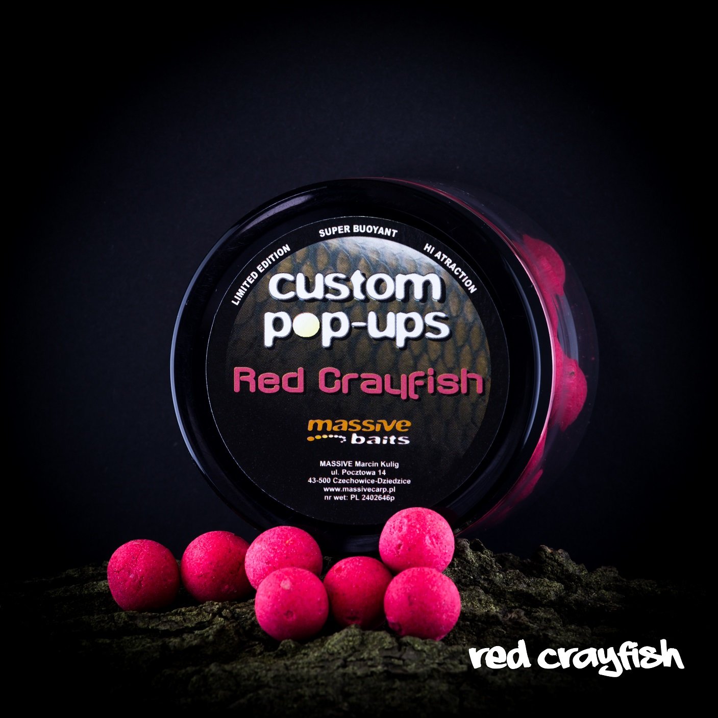 Massive Baits – Red Crayfish 14 mm – Pop Up