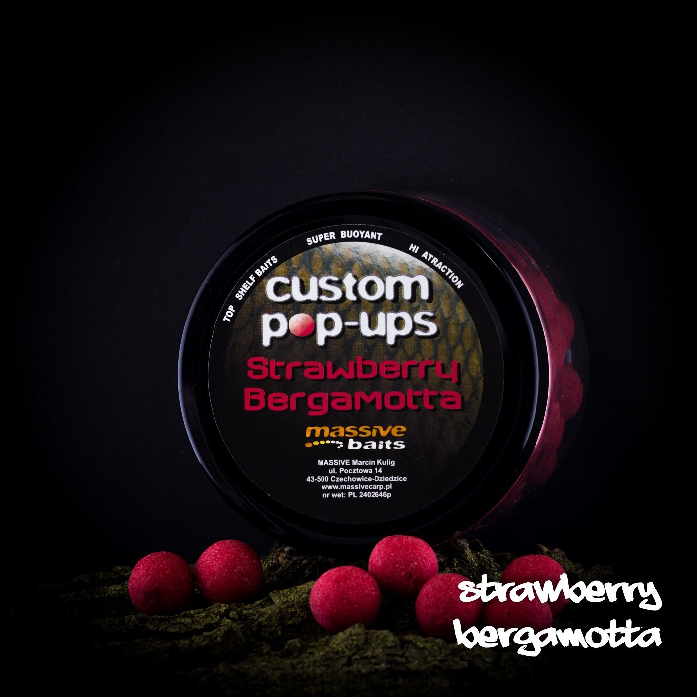 Massive Baits – Strawberry Bergamotta 11 mm – Pop Up