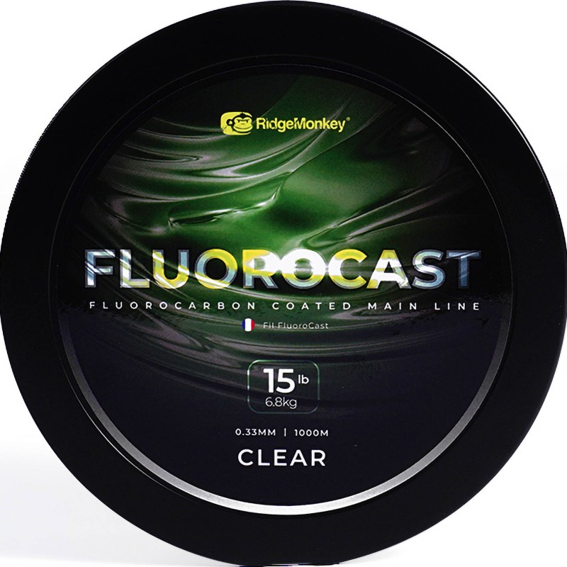 Ridge Monkey – FluoroCast Fluoro Coated Mainline 0.33mm/15lb – Single Item (RMT311)