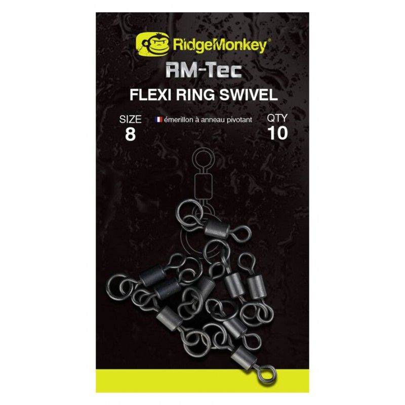 Krętlik Ridge Monkey Flexi Ring Swivel rozm.8 (10szt.)