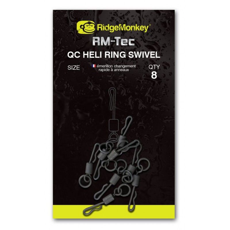 Krętlik z szybkozłączką Ridge Monkey Quick Change Heli Ring Swivel rozm.8 (8szt.)