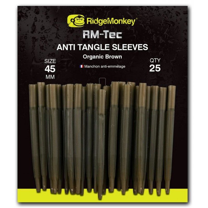 Rurka antysplątaniowa Ridge Monkey Anti Tangle Sleeves Organic Brown Long 45mm