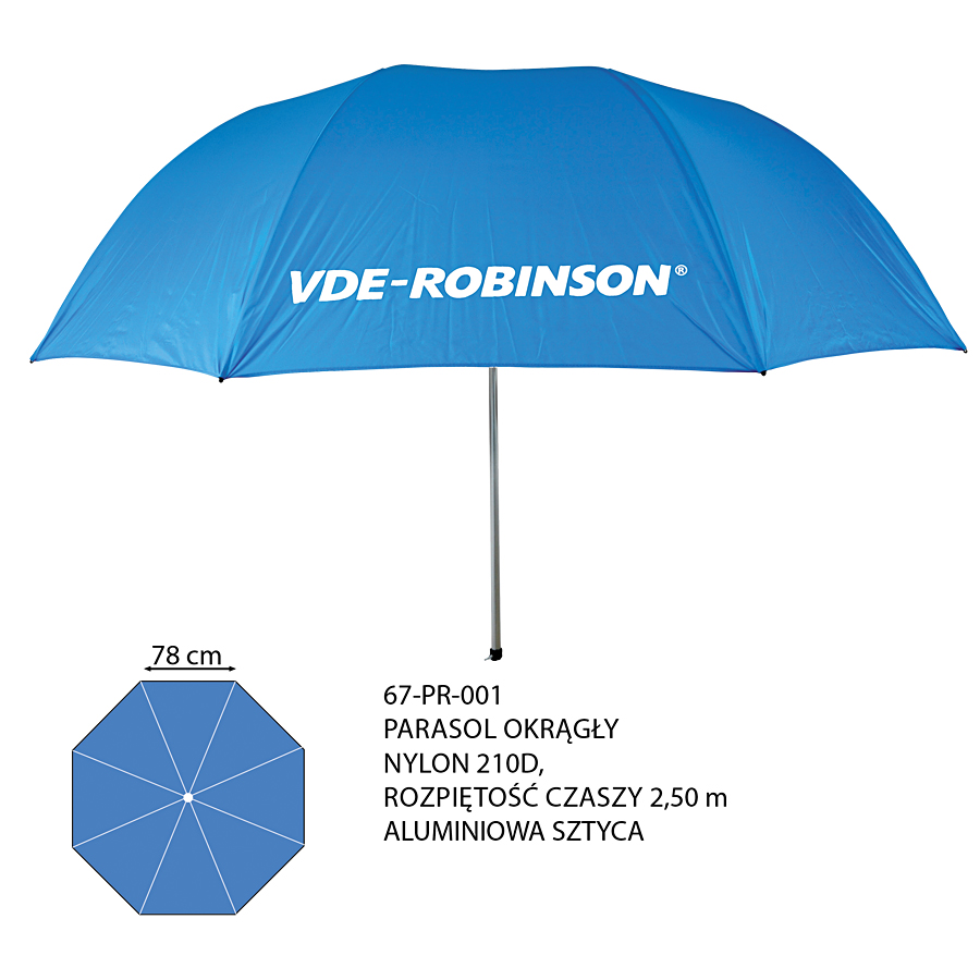 Robinson – Parasol VDE-Robinson okrągły nylon 210D