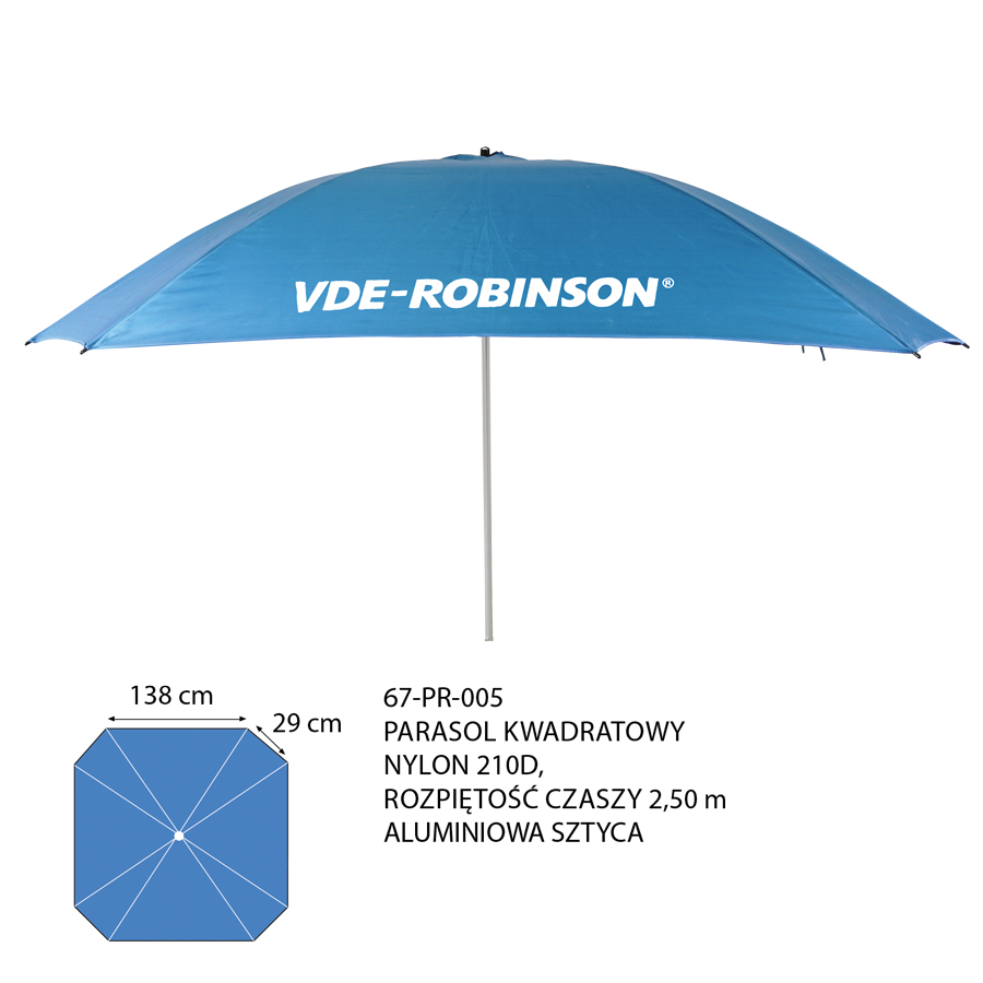 Robinson – Parasol wędkarski VDE-Robinson kwadratowy