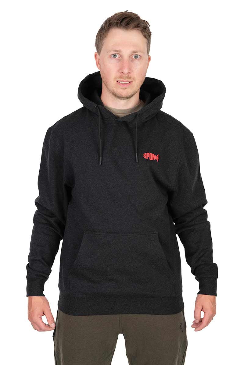 Spomb™ Black Marl Hoodie – Spomb Black Marl Hoodie Pullover 3 XL – DCL006