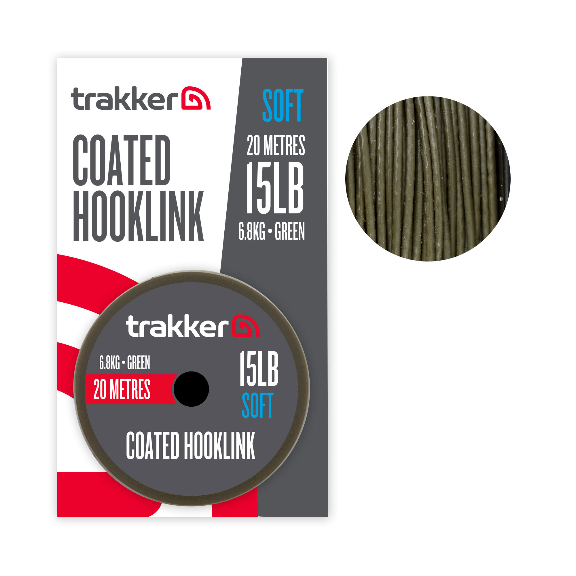 Trakker – Soft Coated Hooklink (15lb)(6.8kg)(20m)