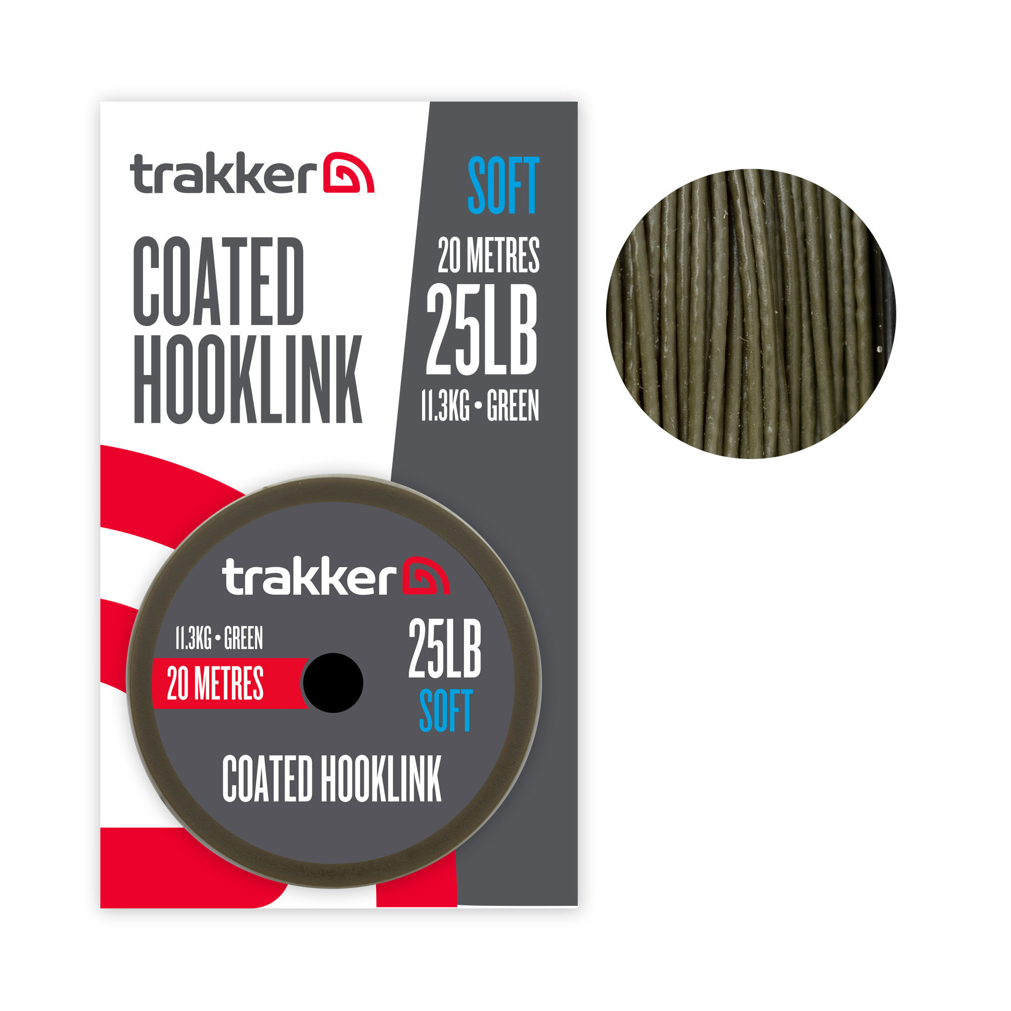 Trakker – Soft Coated Hooklink (25lb)(11.3kg)(20m)