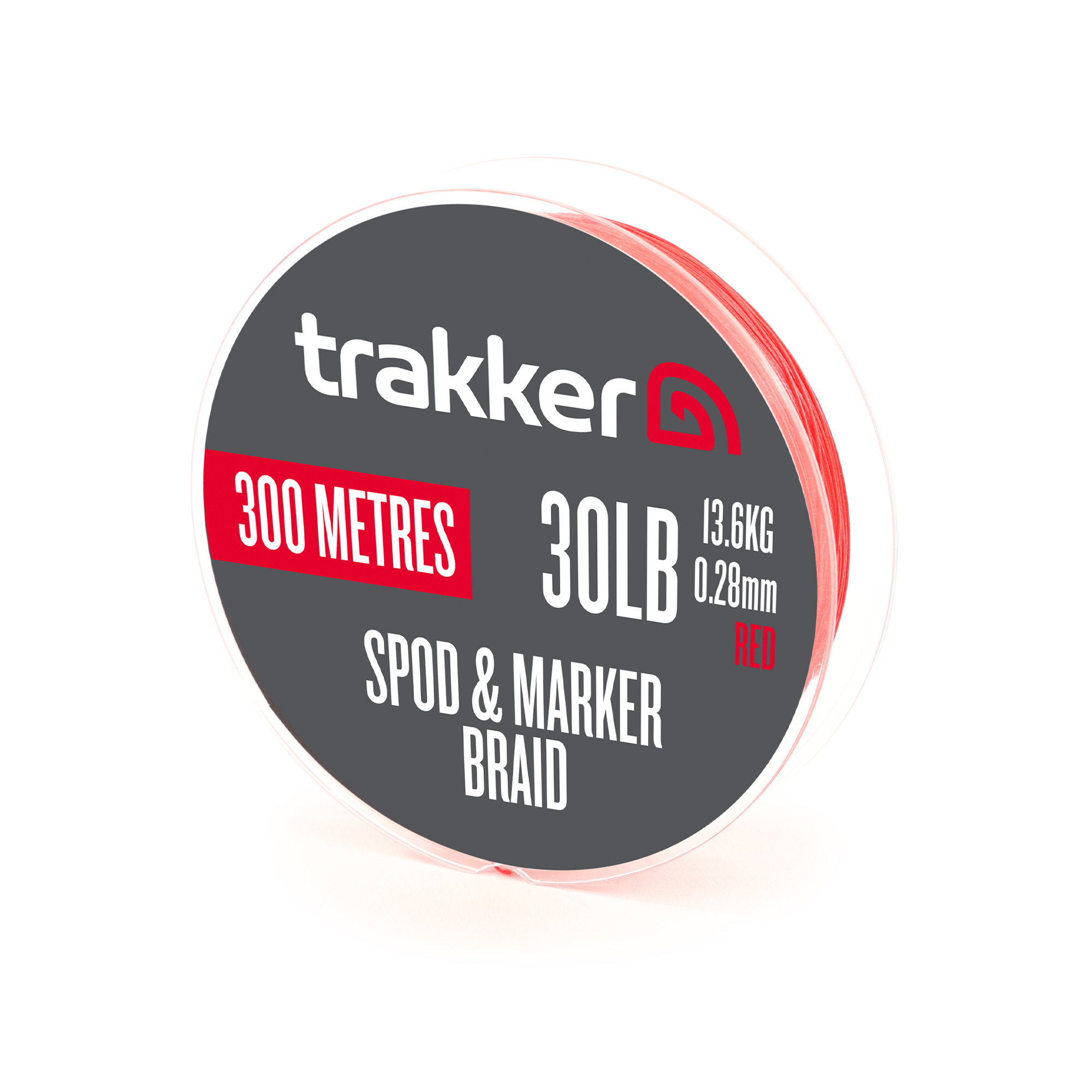 Trakker – Spod Marker Braid (30lb)(13.6kg)(0.28mm)(300m)(Red)