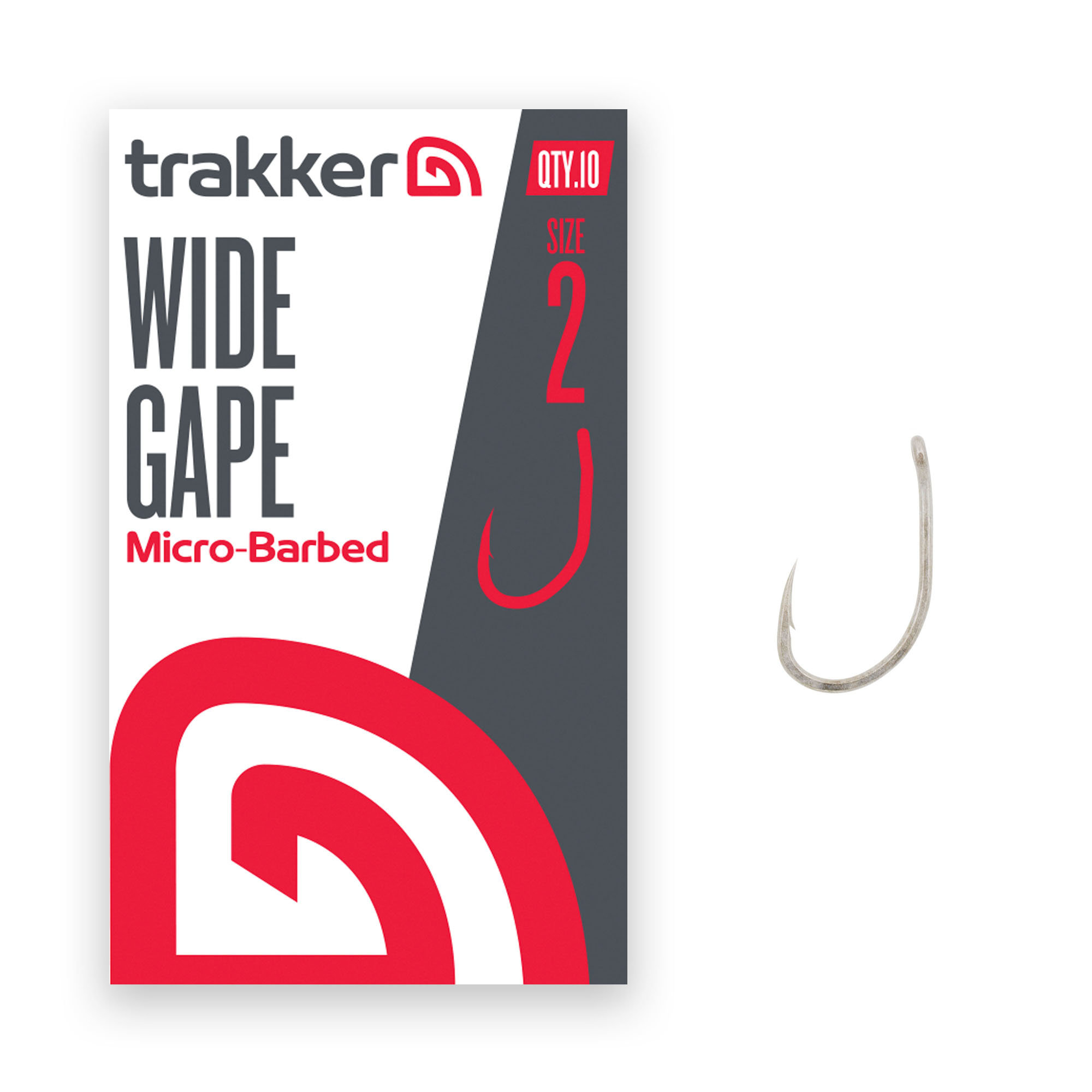 Trakker – Wide Gape Hooks Size 2 (Micro Barbed) TPx5