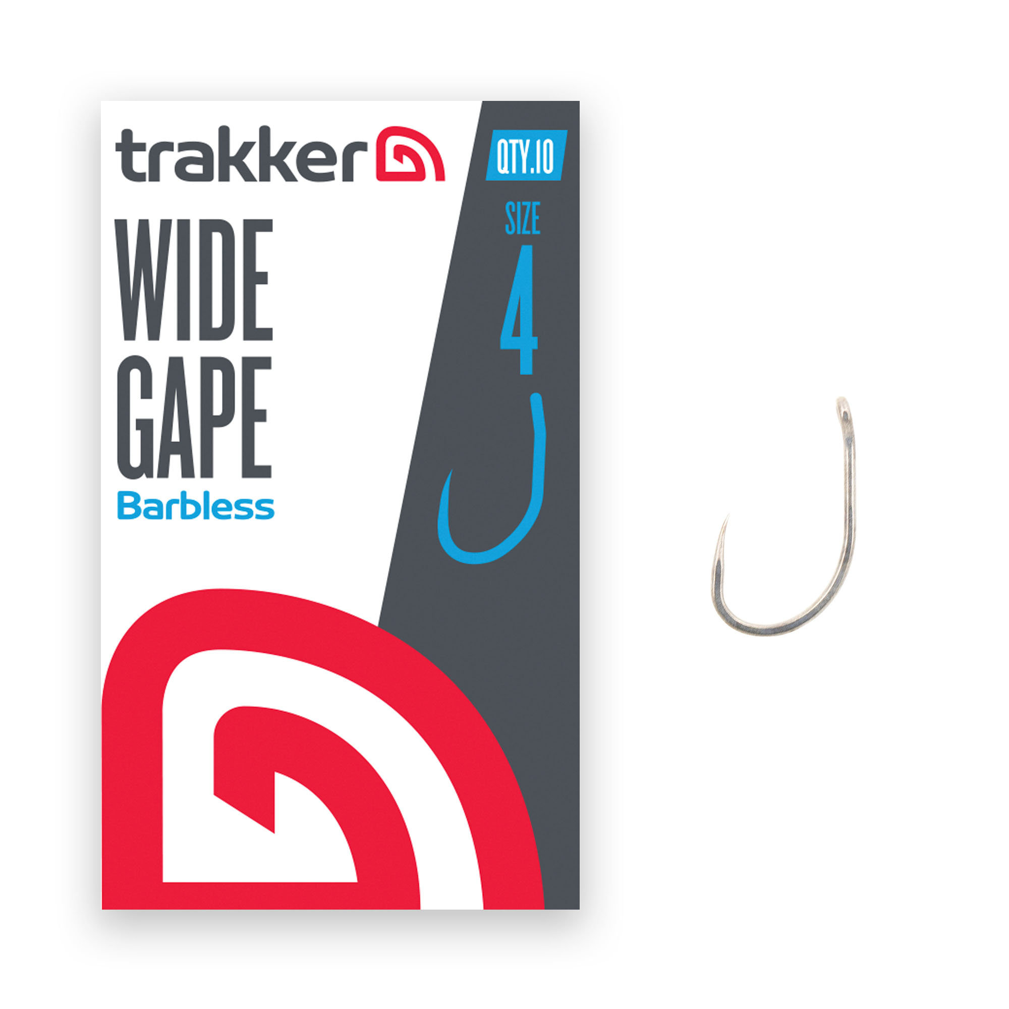 Trakker – Wide Gape Hooks Size 4 (Barbless) TPx5