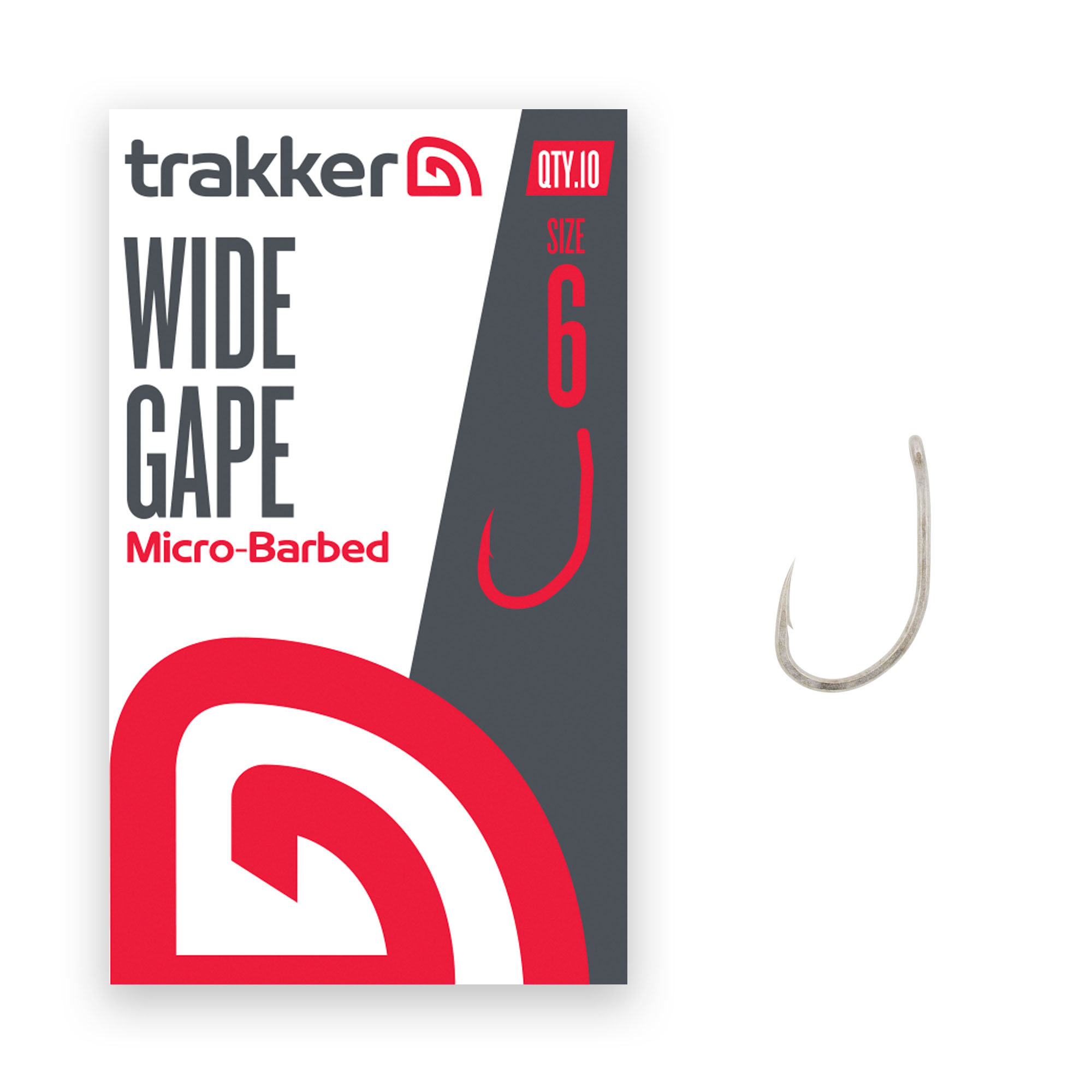 Trakker – Wide Gape Hooks Size 6 (Micro Barbed) TPx5