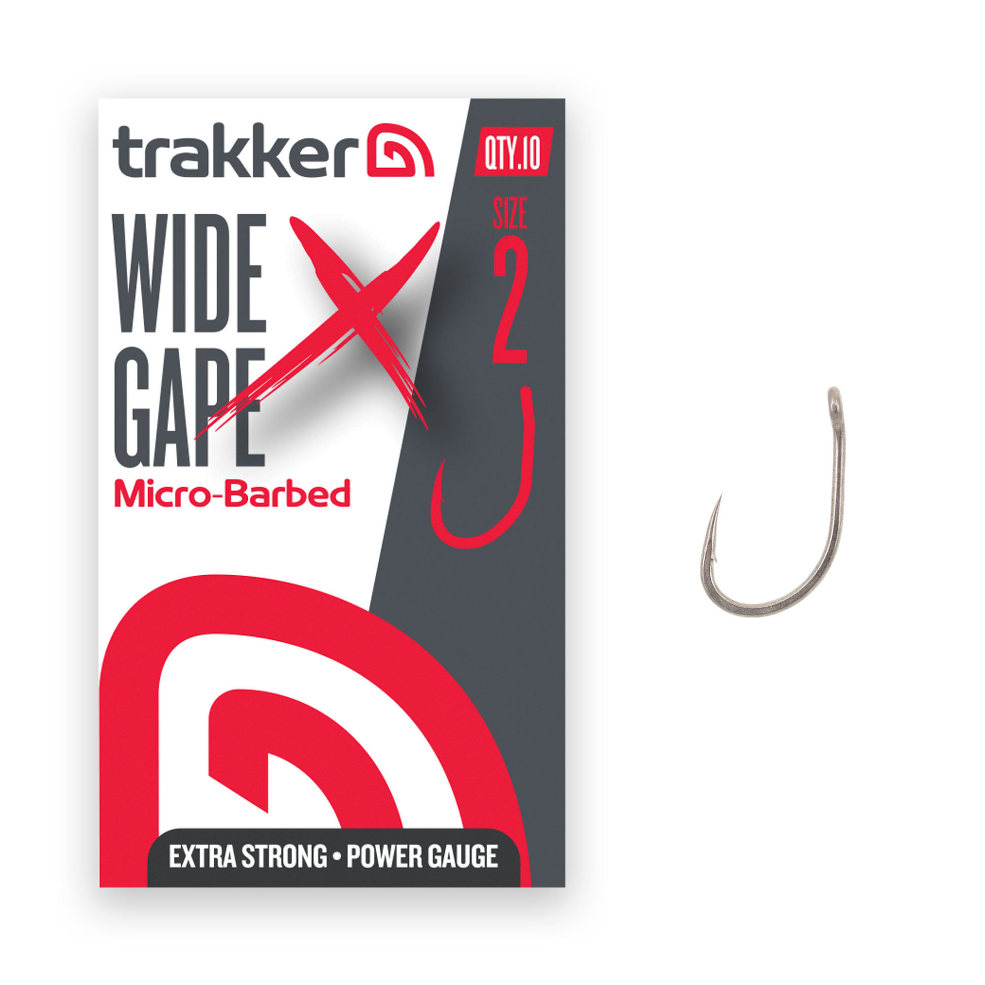 Trakker – Wide Gape XS Hooks Size 2 (Micro Barbed) TPx5