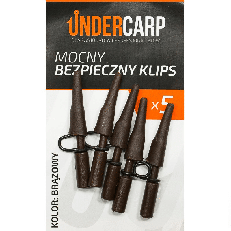 UnderCarp Mocny bezpieczny klips – brązowy