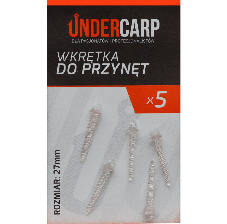 UnderCarp Wkrętka do przynęt 27 mm-przezroczysty