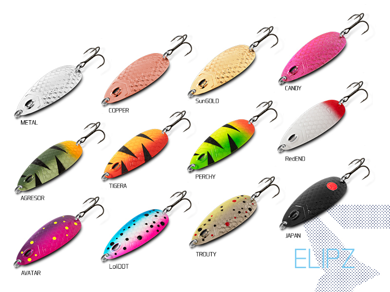 Wahadłówka Delphin ELIPZ FullSCALE 12g TIGERA Hook #2