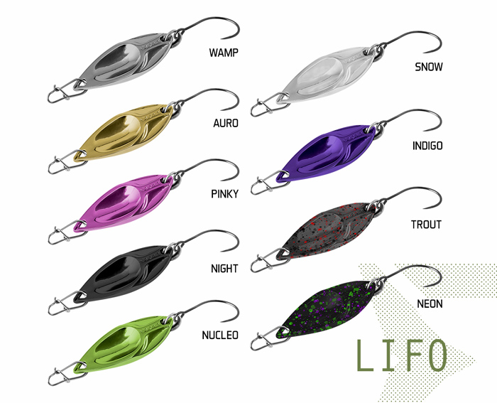 Wahadłówka Delphin LIFO 2.5g AURO Hook #8 Snap 00