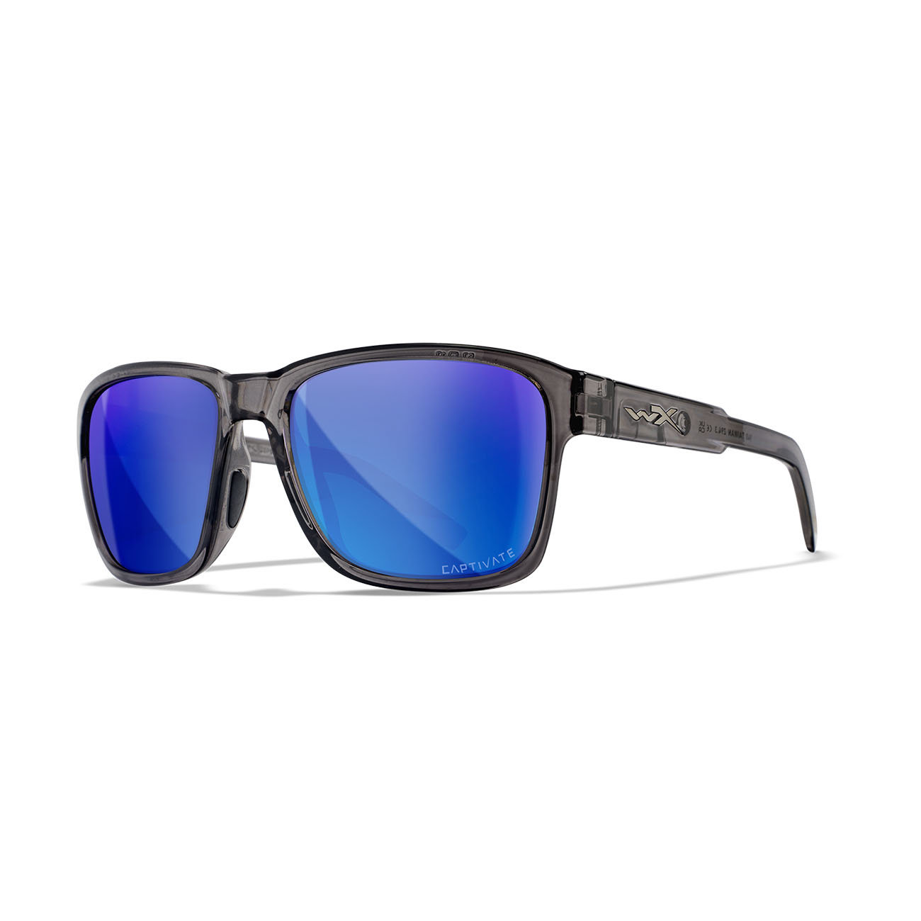 Wiley X – TREK Captivate Polarized Blue Mirror Smoke Grey Gloss Crystal Dark Grey Frame