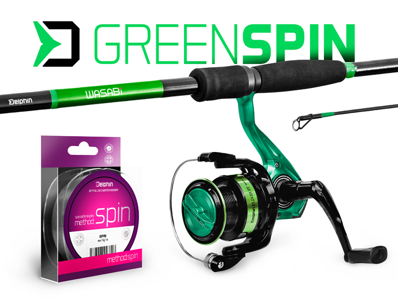 Zestaw spinningowy Delphin GreenSPIN 180cm/30g + 2T + 0