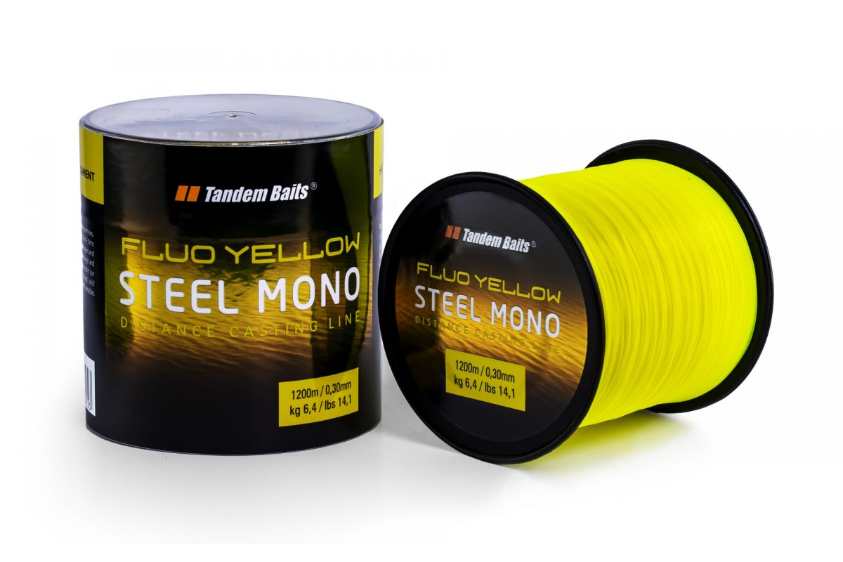 Tandem Baits Steel Mono 0.30 Fluo Żółta 600m – Żyłka