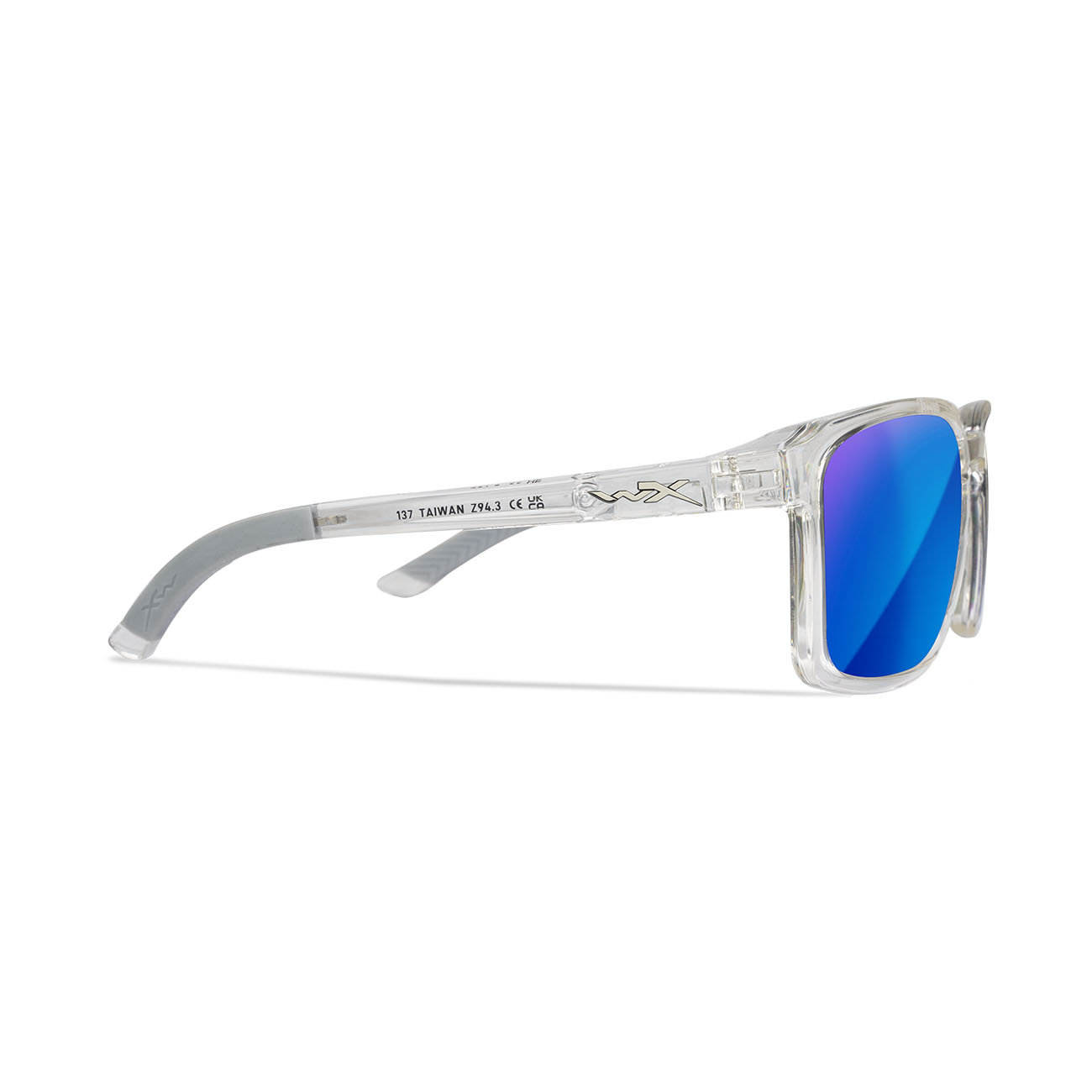 ALFA-Captivate-Polarized-Blue-Mirror-Smoke-Grey-Gloss-Clear-Crystal-Frame-Okulary-Karpiowe