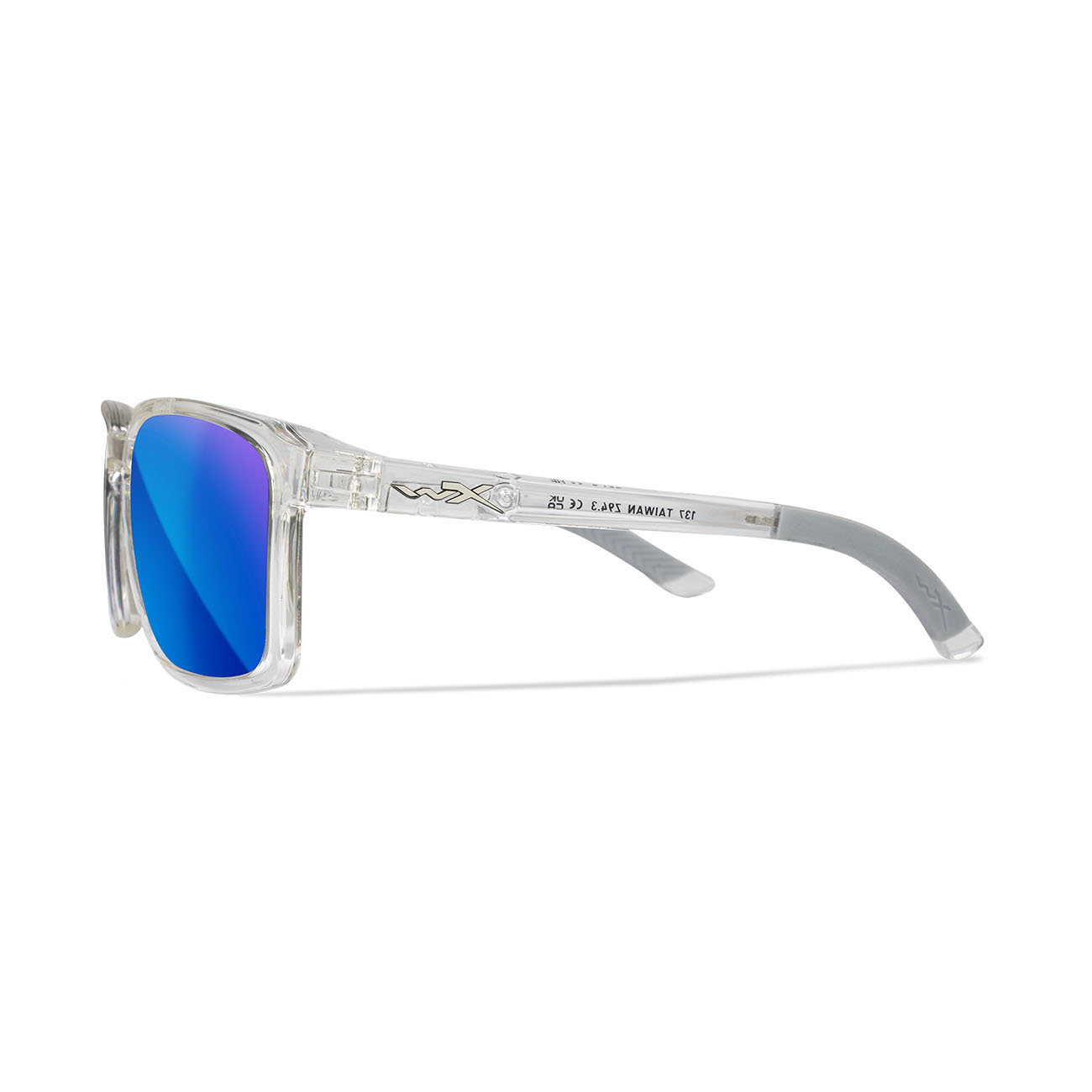 ALFA-Captivate-Polarized-Blue-Mirror-Smoke-Grey-Gloss-Clear-Crystal-Frame-Okulary-Wedkarskie