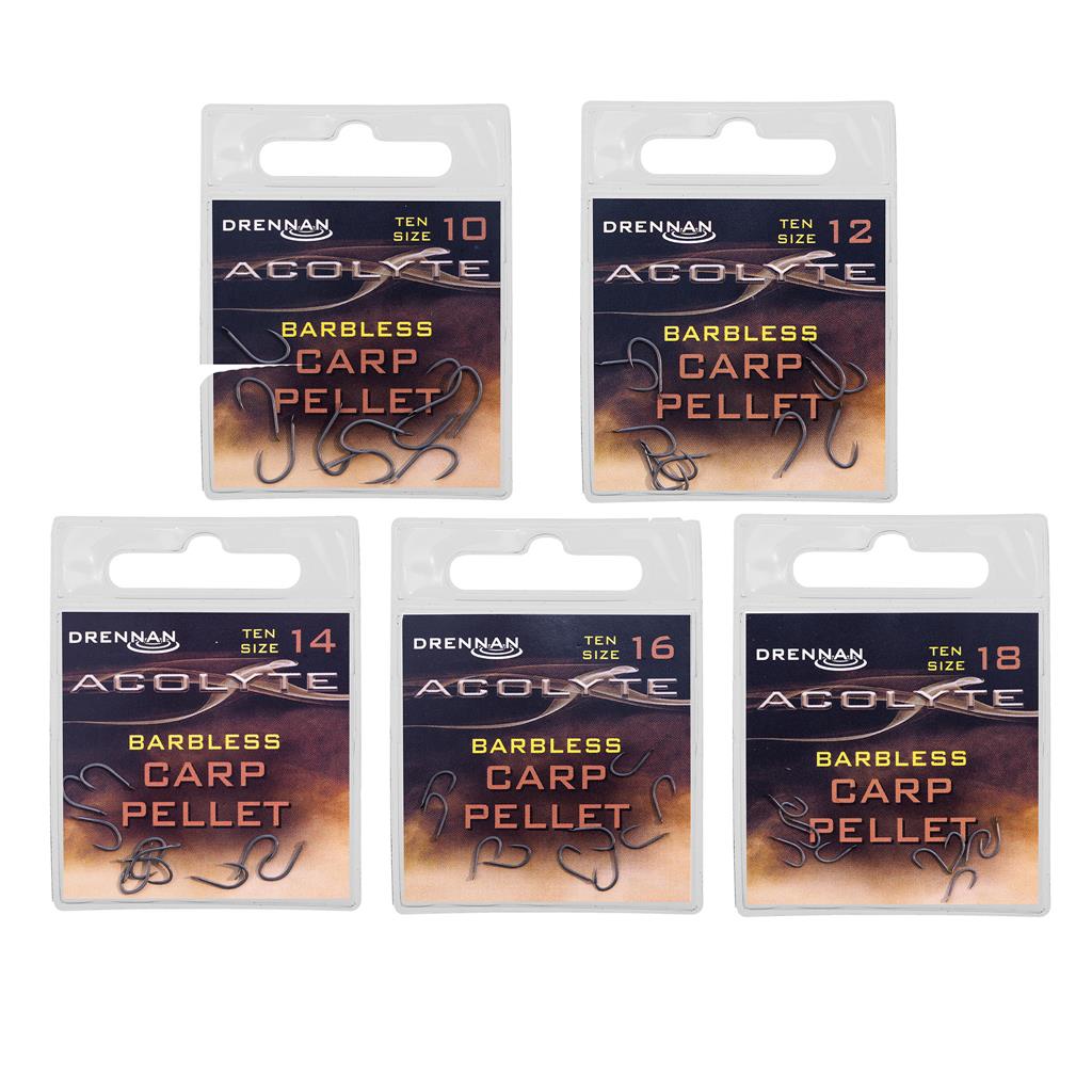 ACOLYTE CARP PELLET Barbless 10szt.  Haczyki Drennan