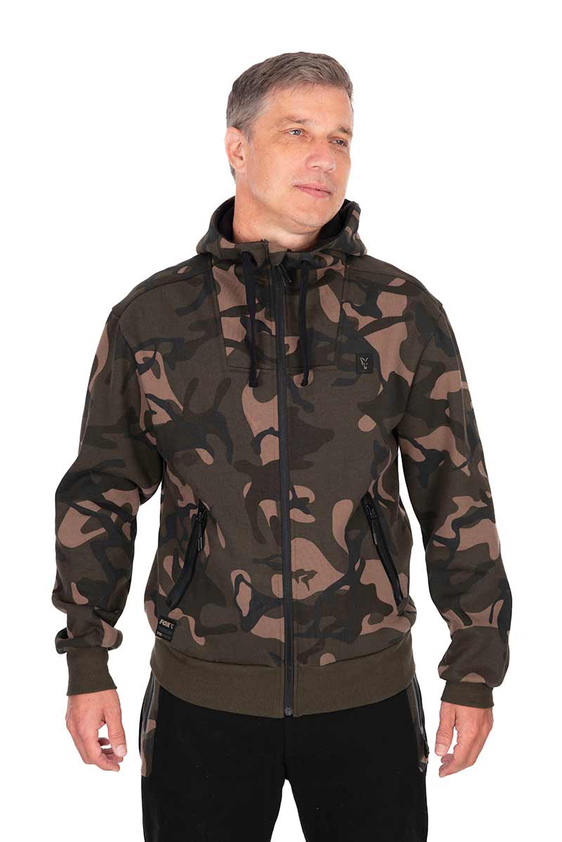 Fox Premium 310 Zipped Hoodie – Camo – Camo full zip premium 310 hoodie – 3XL – CFX431