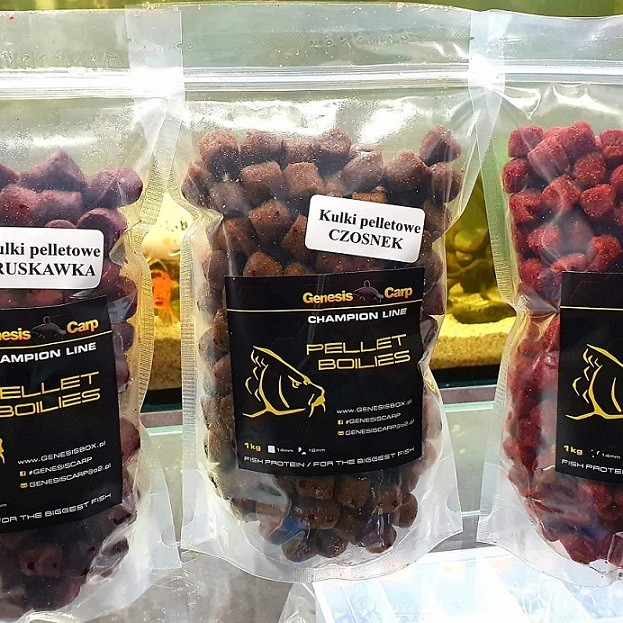 GENESIS-CARP-PELLET-BOILIES-14MM-CZOSNEK-1KG-Genesis-Carp-Kulki-proteinowe-zanetowePellety-smakowena-wagePrzynetyZanety-1