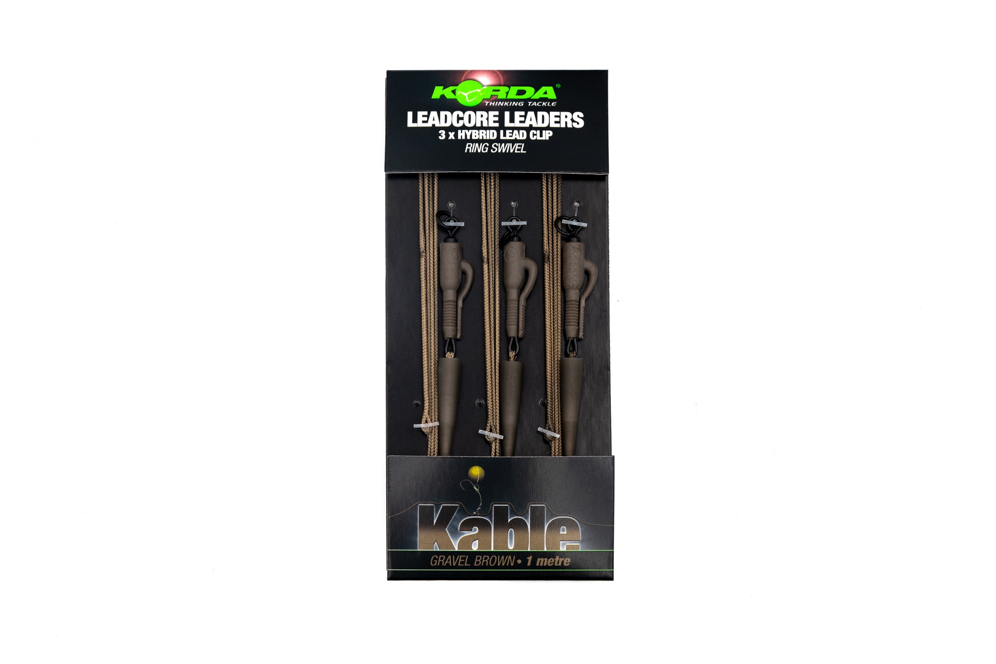 KORDA-Leadcore-leader-Hybrid-Lead-Clip-Gravel-3-pack-LLHCG-3