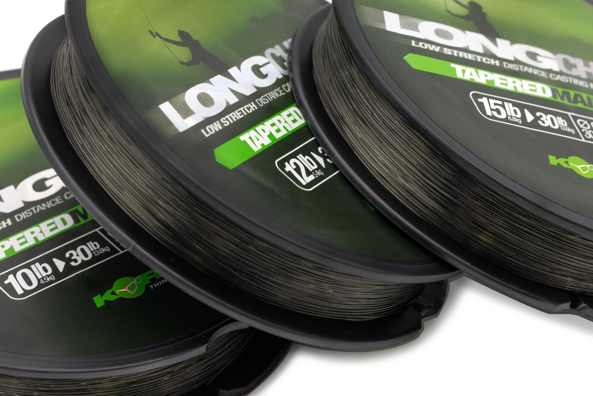 KORDA-LongChuck-Tapered-Mainline-Green-10-30lb0.27-0.47mm-KDCM12-1