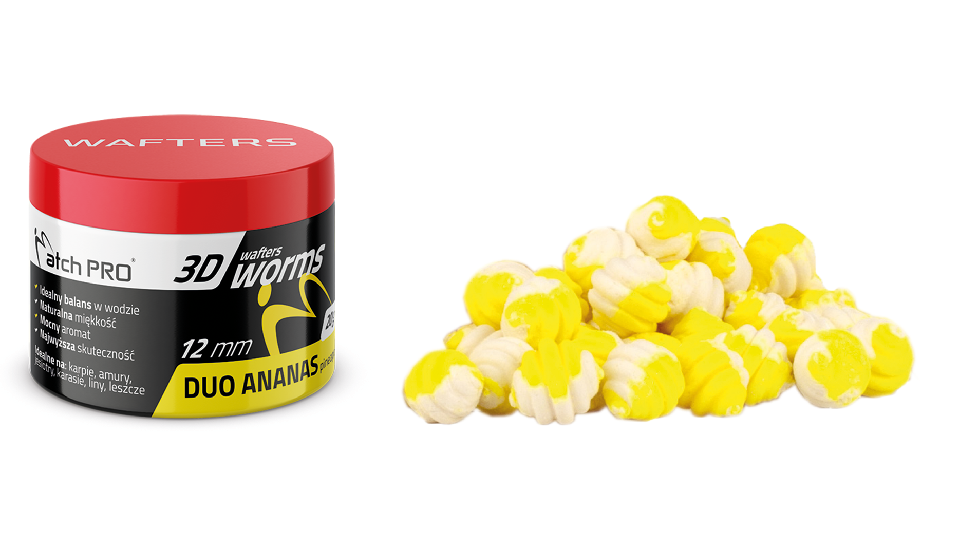 3D WORMS WAFTERS DUO PINEAPPLE 12mm 20g MatchPro