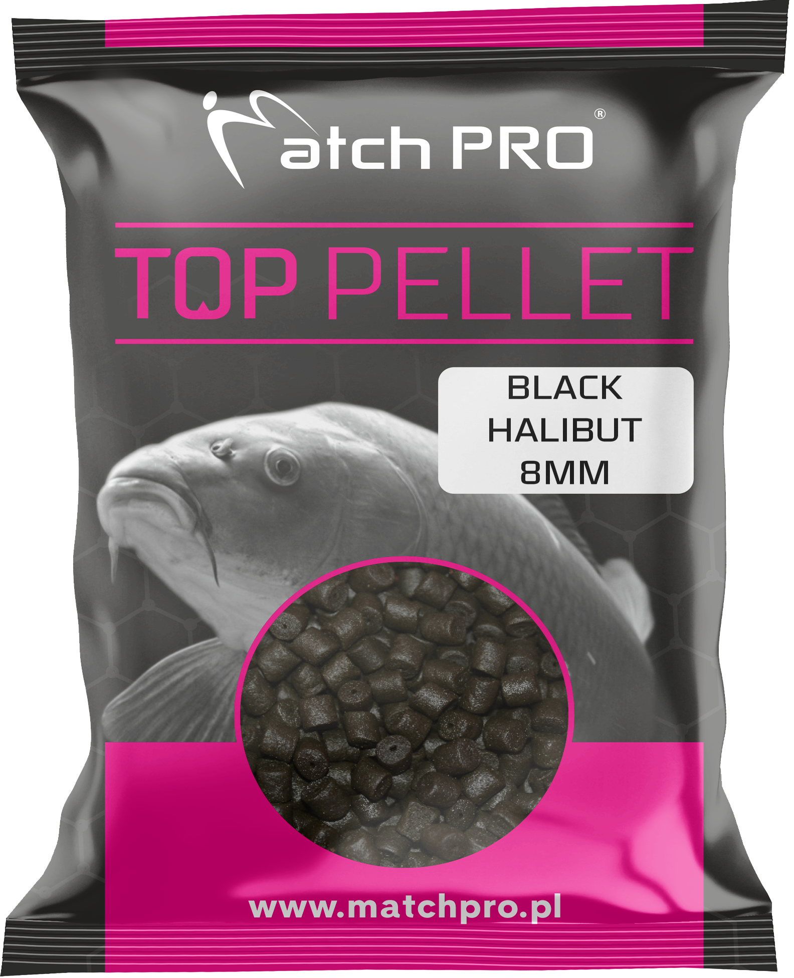 BLACK HALIBUT Drilled 8mm Pellet MatchPro 700g