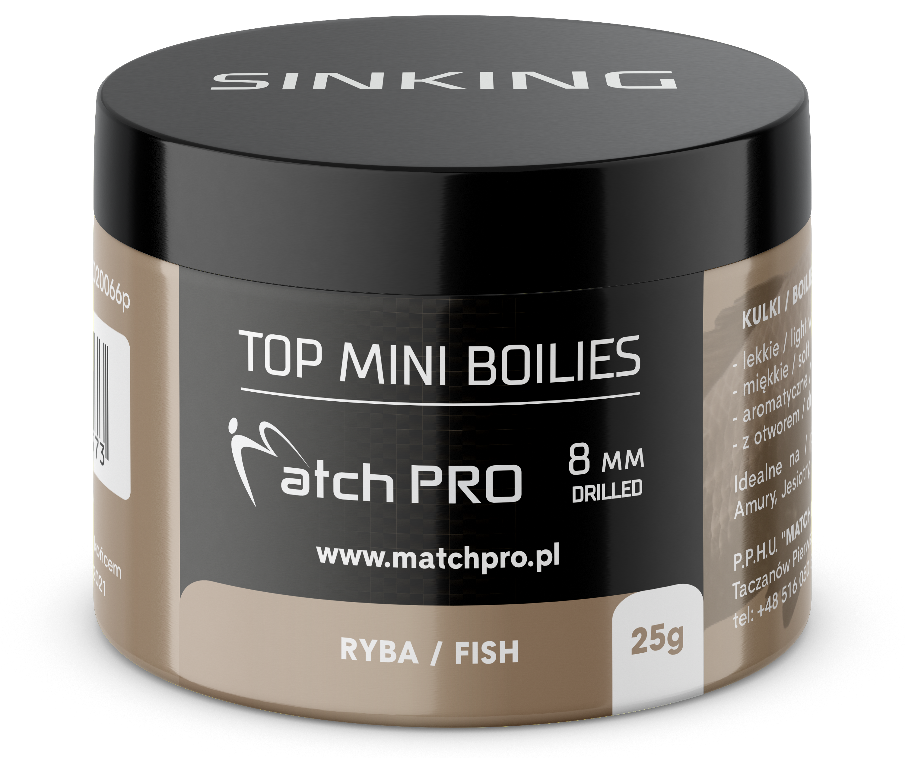 TOP BOILIES Kulki FISH 8mm / 25g MatchPro