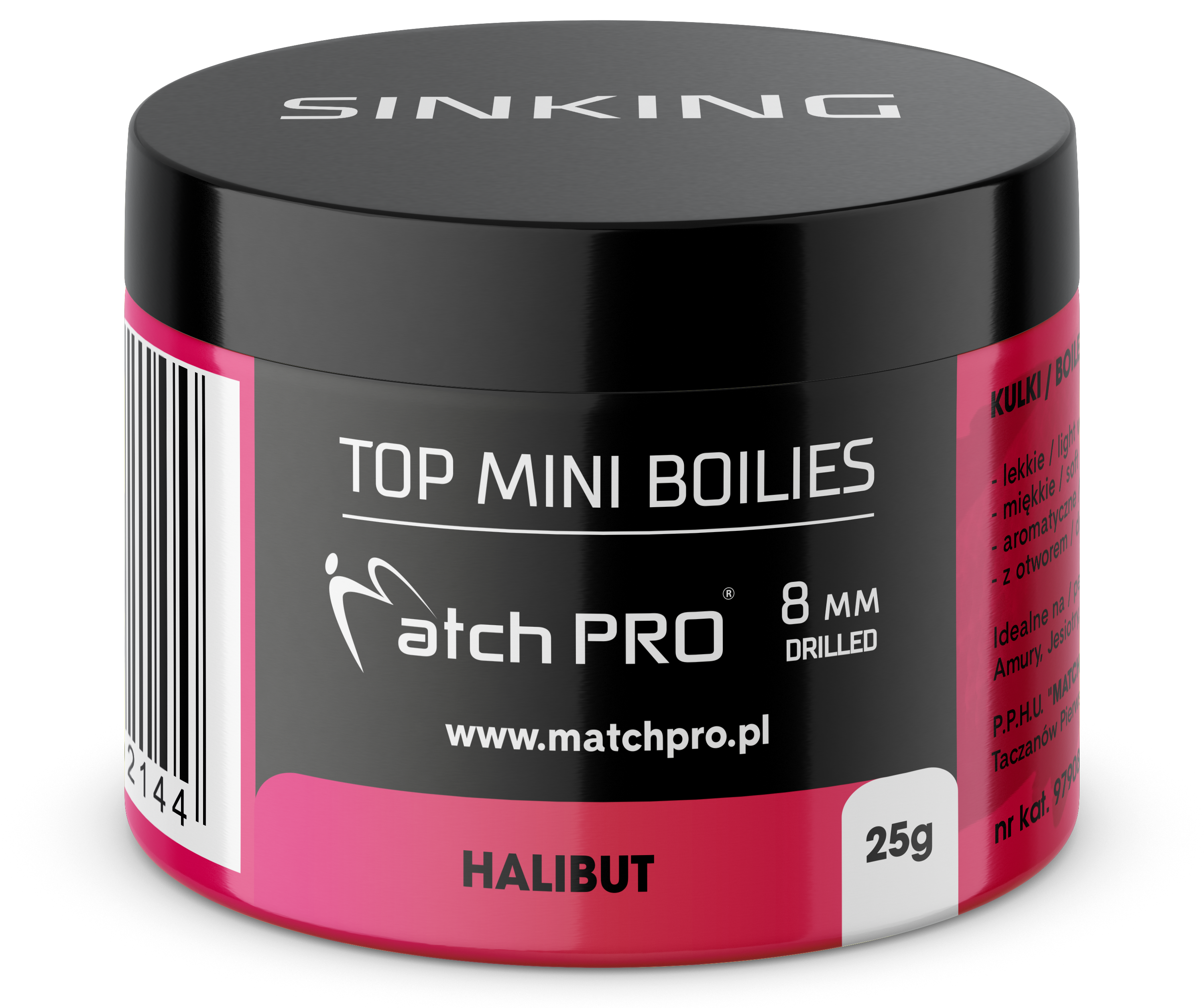 TOP BOILIES Kulki HALIBUT 8mm / 25g MatchPro