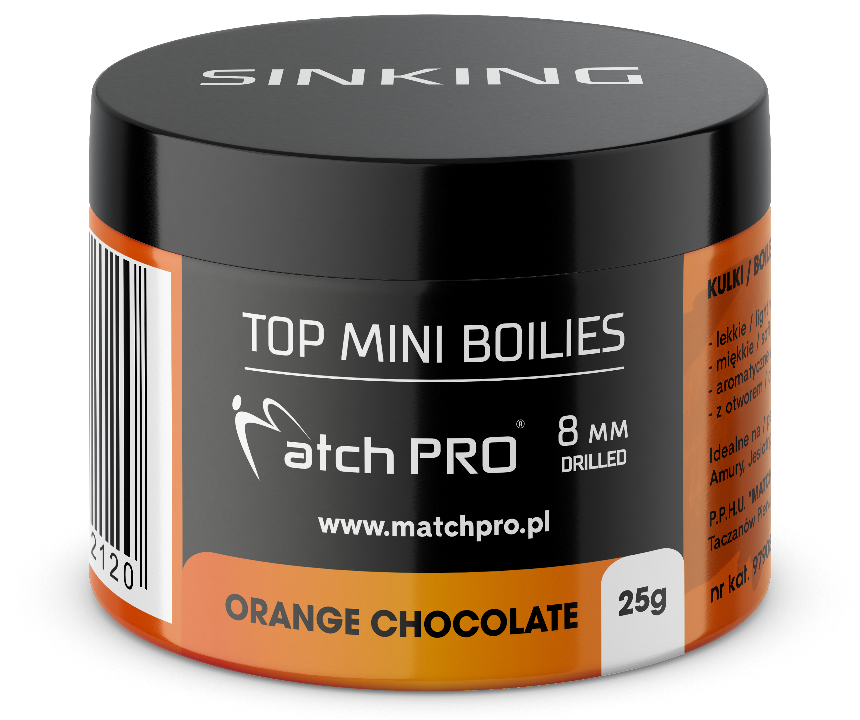 TOP BOILIES Kulki ORANGE CHOCOLATE 8mm/25g MatchPro