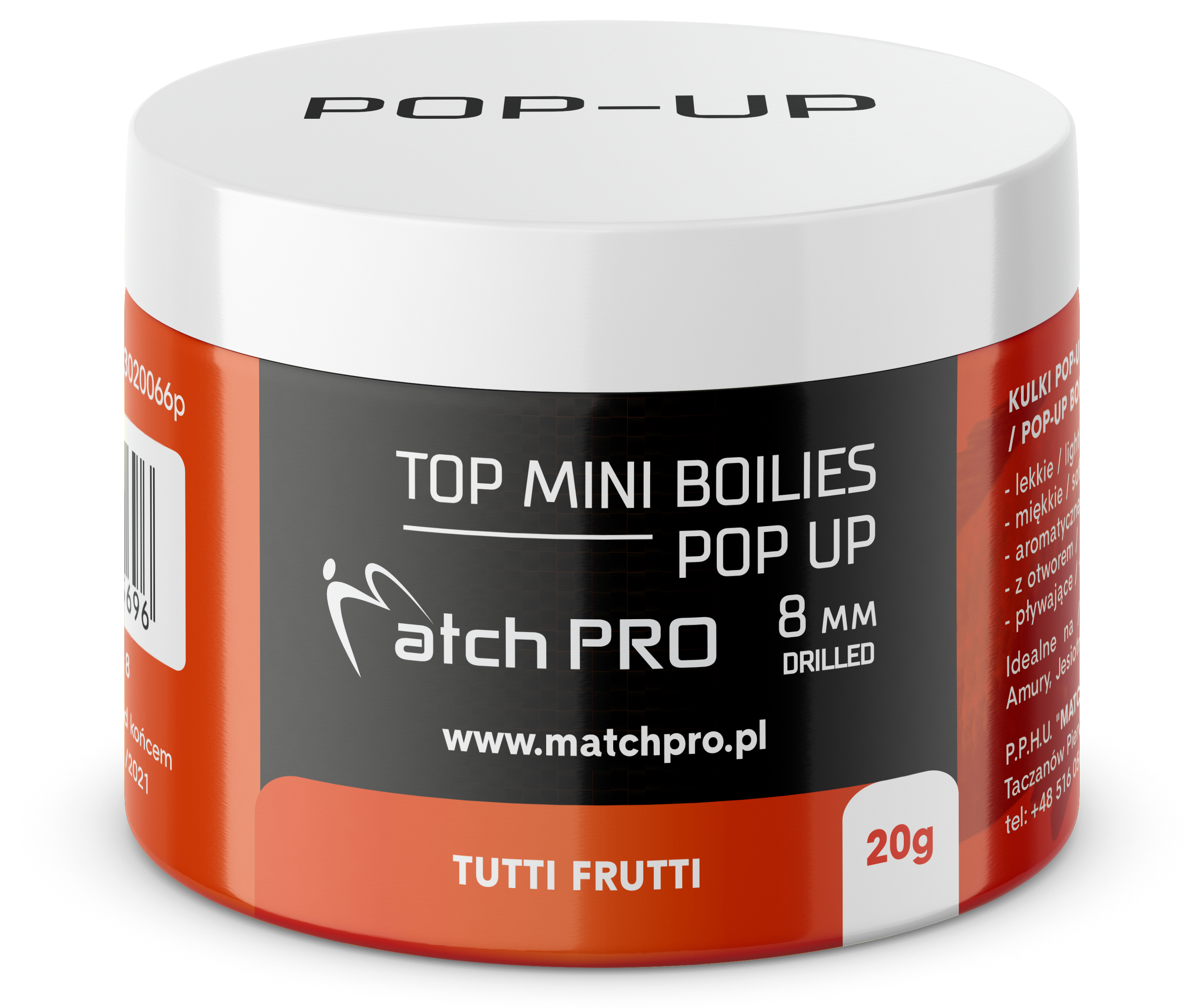 TOP BOILIES Kulki POP UP TUTTI FRUTTI 8/20 MatchPro