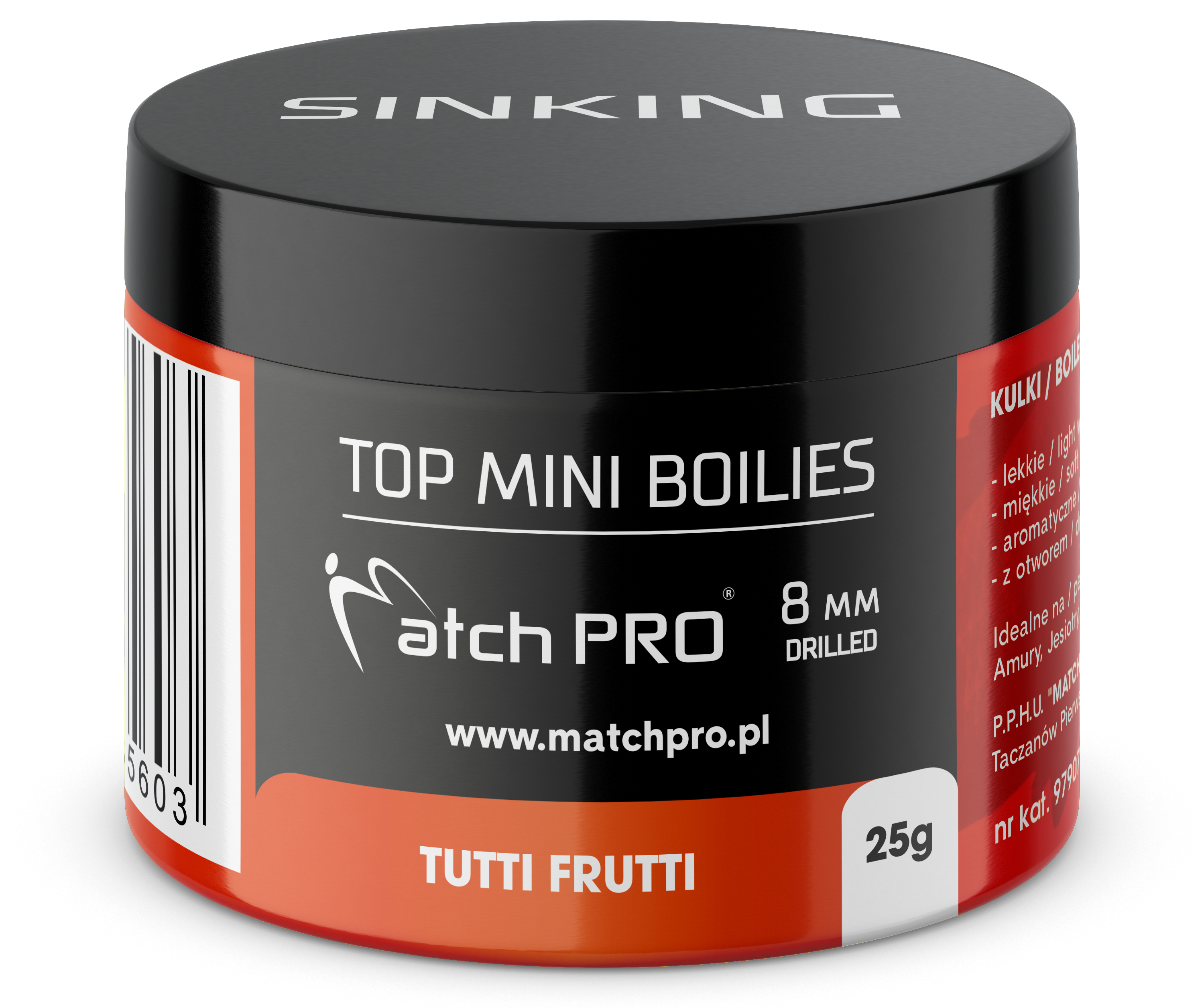 TOP BOILIES Kulki TUTTI FRUTTI 8mm / 25g MatchPro